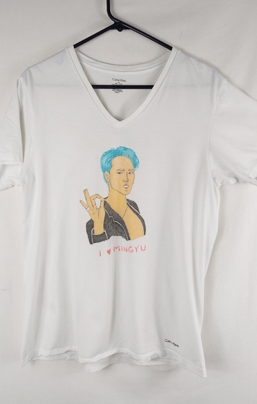 Calvin Klein i love mingyu t shirt medium